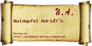 Waldapfel Adrián névjegykártya